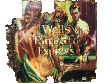 Wells Fargo Vanity Fair 2017 Mixed Media on enamel Sign 21 x 21 in (1)